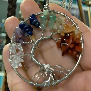 Chakra tree of life necklace